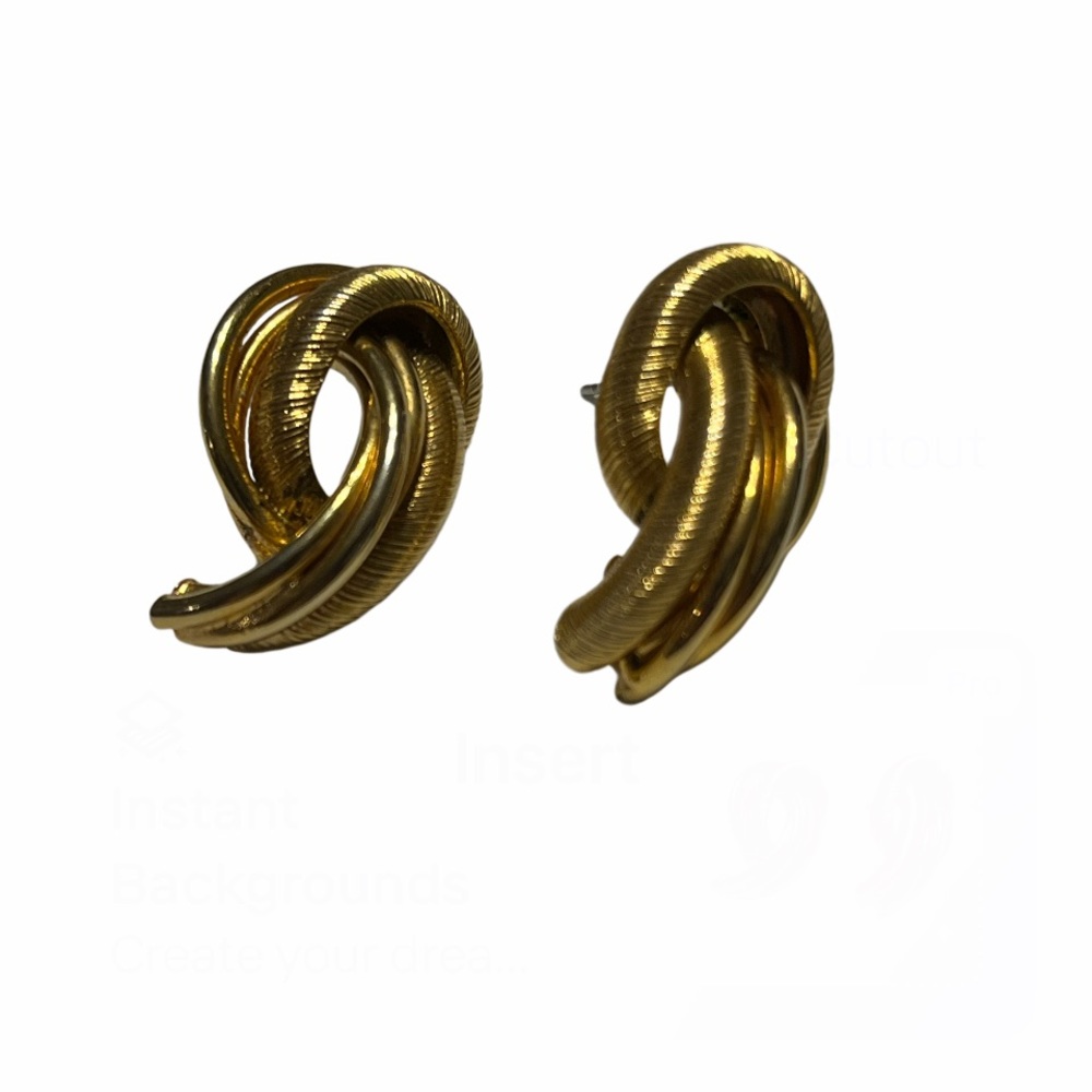 Gold Tone Fashion Post Earrings. Pre owned